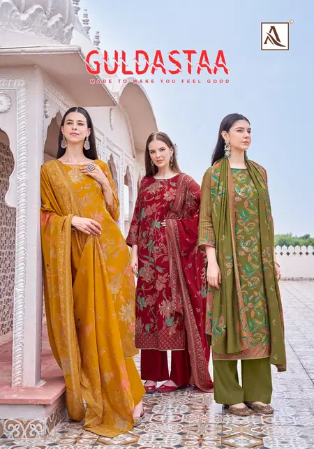 Guldasta By Alok Suit Mudaal Discharge Surat Dress Material Wholesale Market